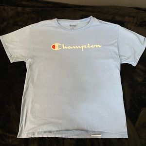 Light Blue Champion T-Shirt Size L
